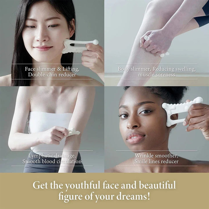 2024 New Facial GuaSha Massage Board Body Skin Care Relaxation Scraper Body Relaxation Fat Guasha Board Face Lift Muscle Relief