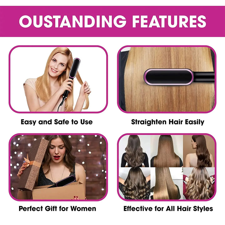 Hair Straightener Professional Quick Heated Electric Hot Comb Hair Straightener Personal Care Multifunctional Hairstyle Brush