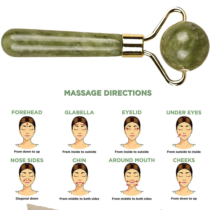 1PC Natural Jade Face Roller Massager Face Neck Body Skin Care Beauty SPA Relax Tool Portable Face Massager Home Use Instrument