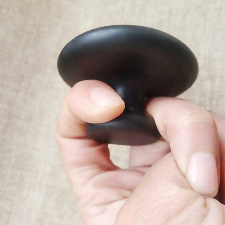 1Pc Smooth Mushroom Shape Face Massage Stone Lava Basalt Hot Stone for Spa Massage Therapy Body Facial Massage Stone Tools