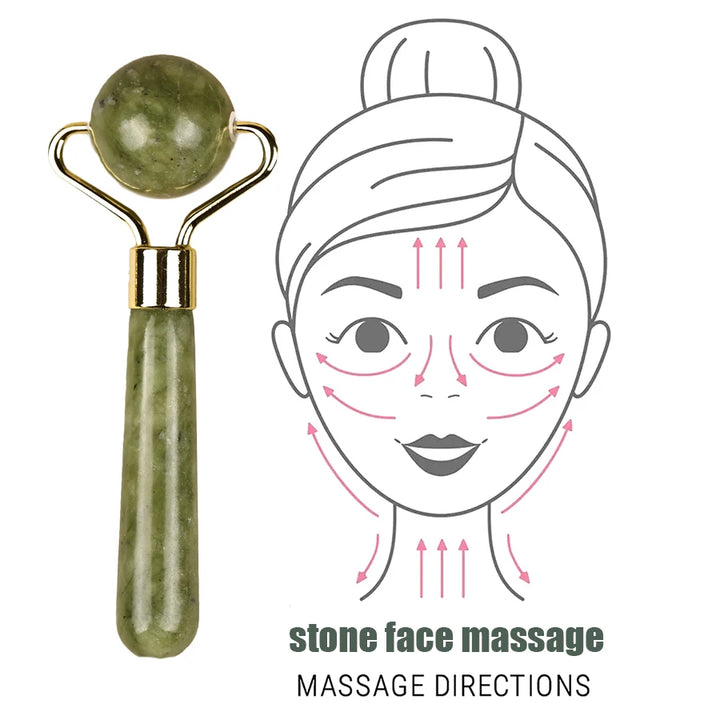 1PC Natural Jade Face Roller Massager Face Neck Body Skin Care Beauty SPA Relax Tool Portable Face Massager Home Use Instrument