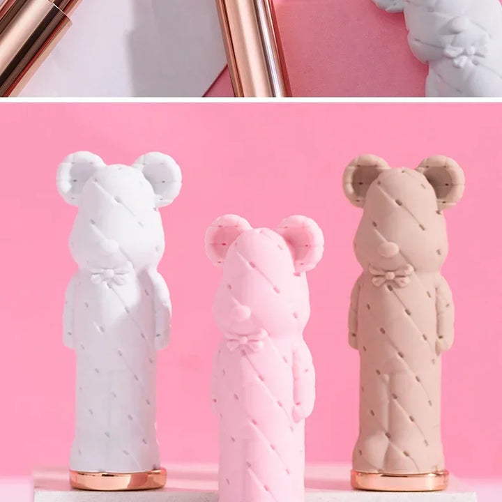Beauty Glazed Bear Moisturizing Lipstick,Colored Lip Balm,Nourishing Lip stick,Easy To Color,Watery