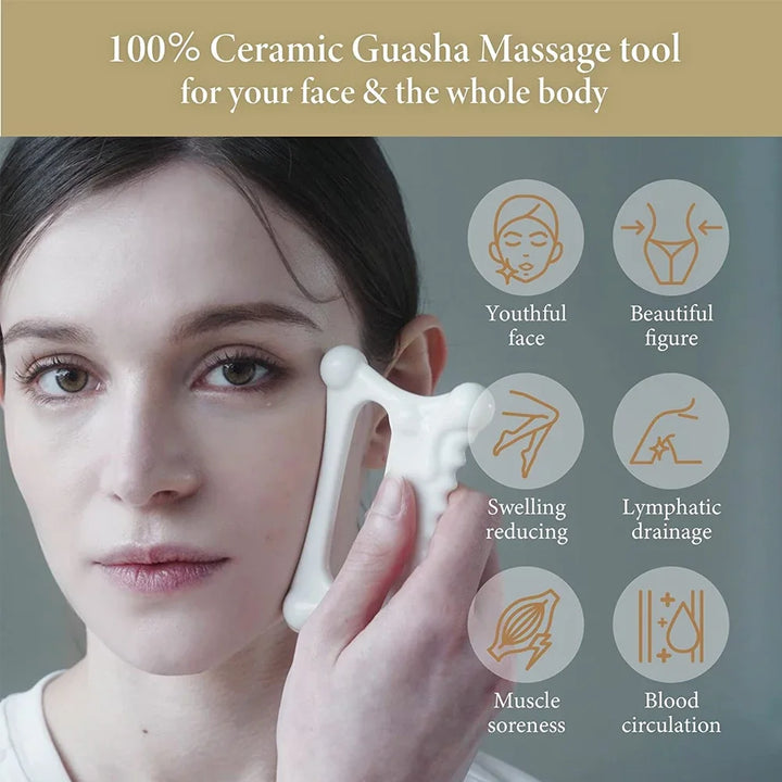 2024 New Facial GuaSha Massage Board Body Skin Care Relaxation Scraper Body Relaxation Fat Guasha Board Face Lift Muscle Relief