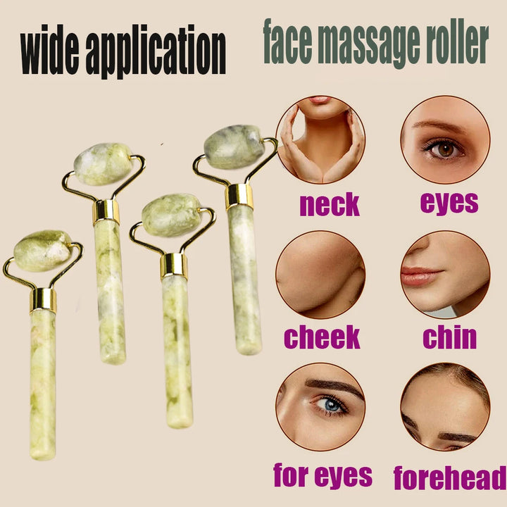 1PC Natural Jade Face Roller Massager Face Neck Body Skin Care Beauty SPA Relax Tool Portable Face Massager Home Use Instrument