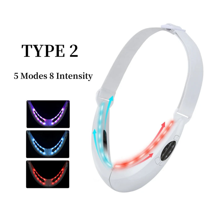 Face Lifting Device Red Light Skin Rejuvenation V Face Massager Double Chin Lift Up with Remote Control Facial Beauty Instrument