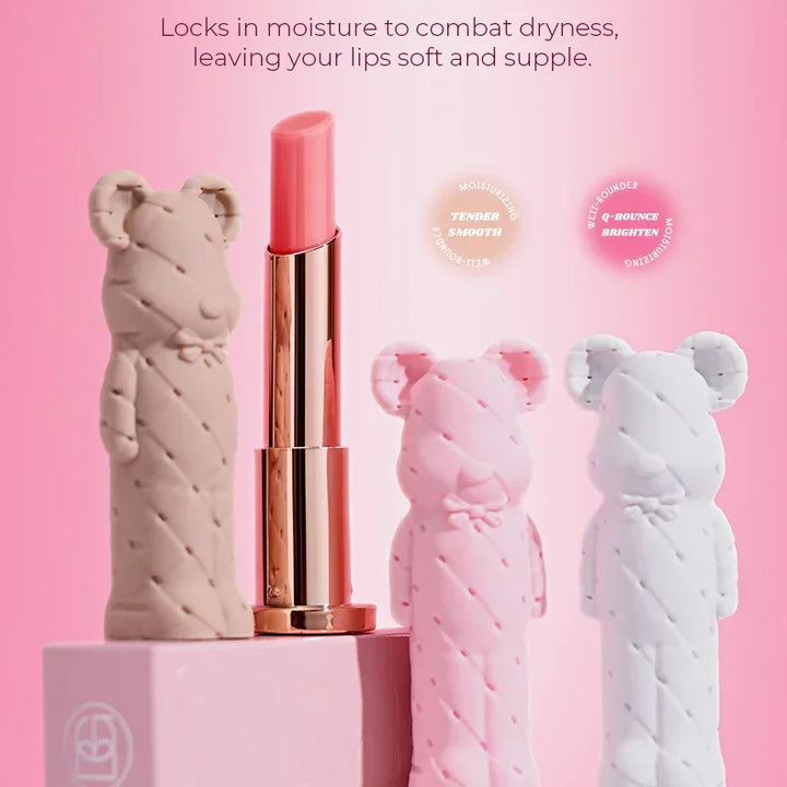 Beauty Glazed Bear Moisturizing Lipstick,Colored Lip Balm,Nourishing Lip stick,Easy To Color,Watery